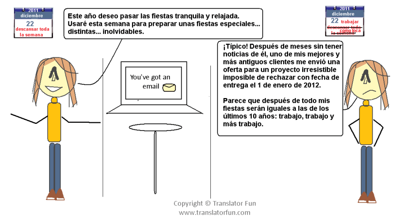 Traductora se prepara para las fiestas