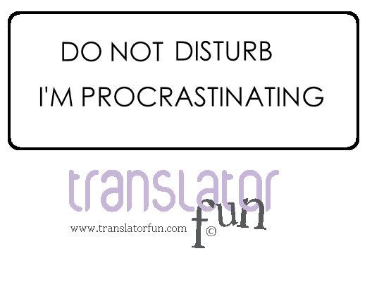 Signs for translators - Do not disturb