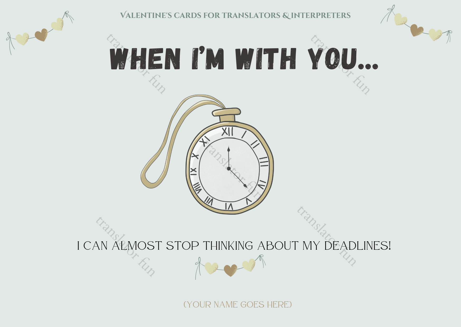 Valentine's Day card for translators and interpreters