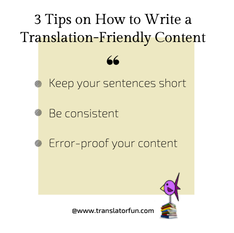 Tips on how to write translation-friendly content