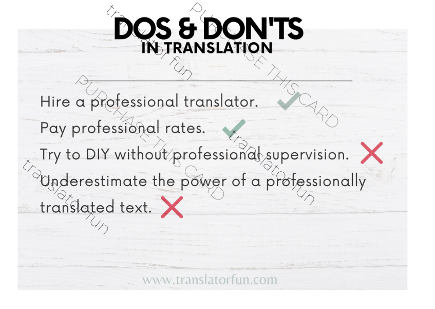 Best practices in translation