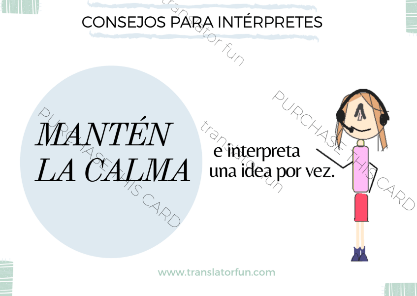 Mantén la calma e interpreta una idea por vez