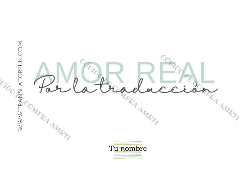 Amor real por la traducción