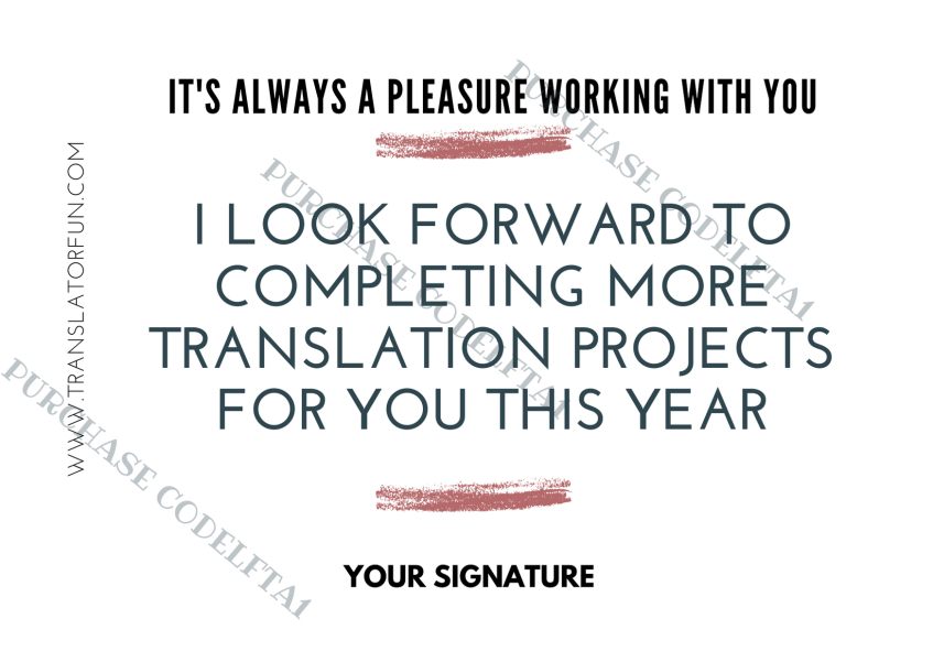 Cards to send to end clients and translation agencies LFTA1
