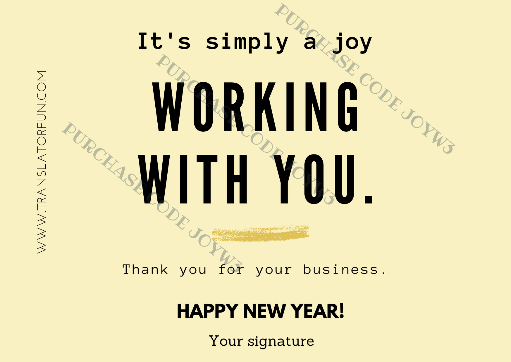 Thank you cards for service providers JOYW3