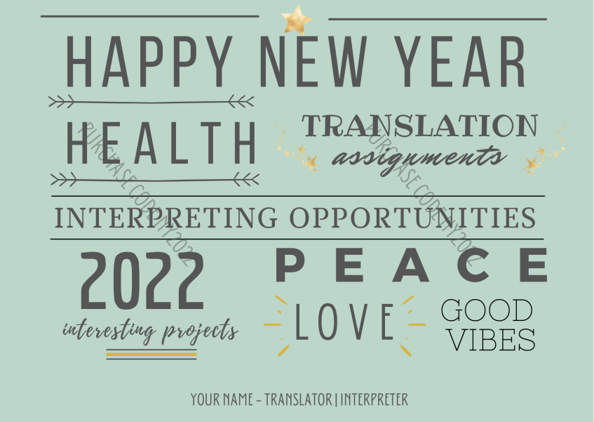 New Year's card for translators and interpreters