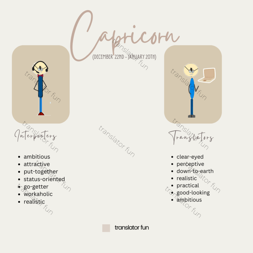 Interpreters and trasnlator' zodiac signs