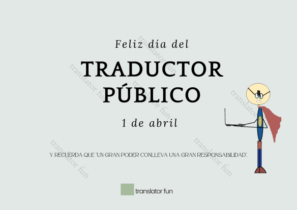 Tarjeta de conmemoración del día del traductor público