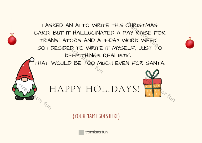 Holiday car for translators